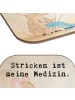 Mr. & Mrs. Panda Untersetzer Tasse Maus Stricken Design mit Spruch in Weiß