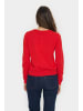 SAINT TROPEZ Strickjacke ValentinaSZ Gerade Passform in Flame Scarlet