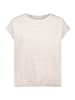 BETTY & CO Casual-Shirt mit Gummizug in Weiß/Taupe