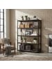 relaxdays Schwerlastregal in Schwarz/ Braun - (B)120 x (H)200 x (T)40 cm