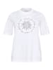 KAFFE curve T-shirt KCfrey Loose fit in Optical White W Black Deep Sun