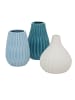Boltze Vase Wilma 3er in hellblau