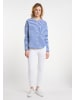 DreiMaster Maritim Sweat Jacke in Blau Weiss