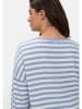 sheego Ringelshirt in mittelblau-offwhite