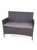 MCW Gartengarnitur D82, Sitzgruppe Lounge-Set, Schwarz mit Kissen anthrazit