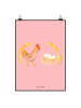Mr. & Mrs. Panda Wandbild Huhn Stolz ohne Spruch in Rot Pastell