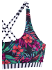 Venice Beach Bustier-Bikini-Top in marine bedruckt