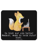 Mr. & Mrs. Panda Mauspad Autor Herz mit Spruch in Schwarz