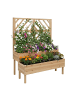 relaxdays Blumenkasten mit Spalier in Natur - (B)109 x (H)135 x (T)62 cm