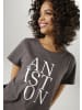 Aniston CASUAL T-Shirt in anthrazit-weiß