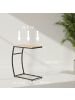 relaxdays Beistelltisch in Holzoptik/ Schwarz - (B)47,5 x (H)58,5 x (T)25 cm