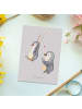 Mr. & Mrs. Panda Grußkarte Pinguin Oma schaukeln ohne Spruch in Grau Pastell