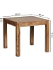 FineBuy Esstisch in Braun / Sheesham / 80x80x76