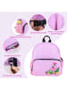 COSTWAY 2 tlg. Kinderkoffer mit Rucksack in Rosa