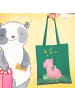 Mr. & Mrs. Panda Shopping Bag Schwein Glück ohne Spruch in Mint