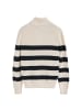 Polo Club Pullover in Ecru-Navyblau