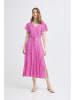 ICHI Freizeitkleid IHAYA Relaxed fit in PINK/WHITE GRAPHIC SCALLOP