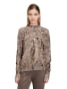 Betty Barclay Feinstrickpullover mit Stehkragen in Grau/Beige