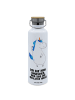 Mr. & Mrs. Panda Trinkflasche Edelstahl Einhorn Mann mit Spruch in Weiß