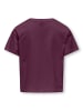 KIDS ONLY T-Shirt KOGMAIKEN LIFE CROPHEART TOP in mauve wine