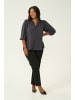 KAFFE curve Langarm-Bluse KCanya in Black Oyster