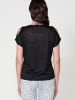 KOROSHI Damen t-shirt mit logodetail und glitzer. in SCHWARZ