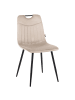 Beliani 4er-Set Esszimmerstuhl ARGYLE in Beige/Schwarz