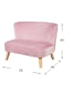 roba Lil Sofa' Kindercouch, bequem, Holzfüße & Samtstoff Mauve