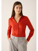 More & More klassische Businessbluse in chilli orange