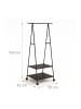 relaxdays Kleiderständer in Schwarz - (B)55 x (H)160 x (T)42 cm