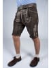 Edelnice Kurze Wildbock Lederhose Robert in dunkelbraun