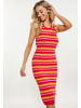 IZIA Damen Kleid in ROT MEHRFARBIG