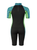 BECO the world of aquasports Neoprenanzug Neopren-Shorty BEactive Neopren Twins "Zebra Vibes" in grün-blau