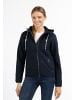 Schmuddelwedda Damen Strickfleecejacke in Marine Melange