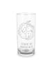 Mr. & Mrs. Panda Wasserglas Sternzeichen Fische mit Spruch in Transparent