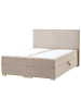 Beliani Boxspring Bett MAJOR in Beige - (W) 151 x (H) 109 x (L) 212 cm