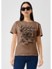 QS T-Shirt in 88D0_braun