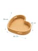 relaxdays Schwimmendes Tablett "Herz" in Natur - (B)60 x (H)20 x (T)60 cm