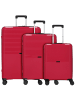D&N Travel Line 4000 4 Rollen Kofferset 3-teilig pink
