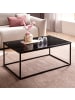 KADIMA DESIGN Couchtisch 100x60x40 cm mit Marmor Optik , Wohnzimmertisch mit in Schwarz