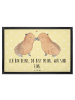 Mr. & Mrs. Panda Schmutzmatte Capybara Liebe mit Spruch in Gelb Pastell