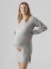 mama licious Strickkleid in Light Grey Melange