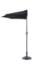 Beliani Halbrunder Sonnenschirm GALATI in Schwarz - (W) 270 x (H) 235 x (L) 100 cm