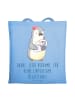 Mr. & Mrs. Panda Tote Bag Liebe Hebamme mit Spruch in Sky Blue