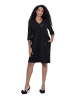 Ulla Popken Midikleid in schwarz