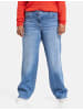 SAMOON Hose Jeans lang in Bleached Blue Denim