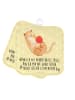 Mr. & Mrs. Panda Topflappen Katze Wolle mit Spruch in Gelb Pastell