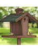 relaxdays Vogelfutterhaus in Braun/ Grün - (B)68 x (H)137 x (T)55 cm