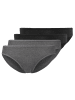 Skiny Slip 4er Pack in Schwarz/Grau