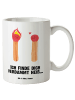 Mr. & Mrs. Panda XL Tasse Streichhölzer mit Spruch in Weiß